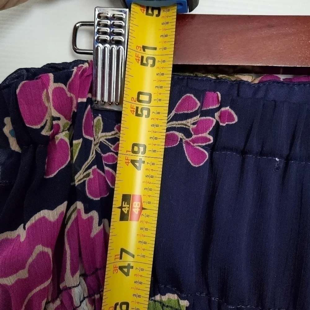 STRAPLESS Floral Maxi Dress with Cute Ruffle Top Detail - Picture 12 of 14